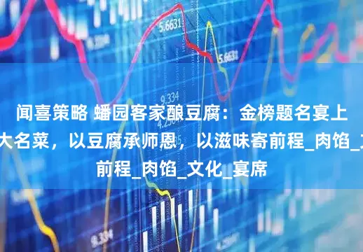 闻喜策略 蟠园客家酿豆腐：金榜题名宴上的赣南十大名菜，以豆腐承师恩，以滋味寄前程_肉馅_文化_宴席