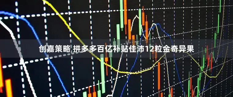 创嘉策略 拼多多百亿补贴佳沛12粒金奇异果